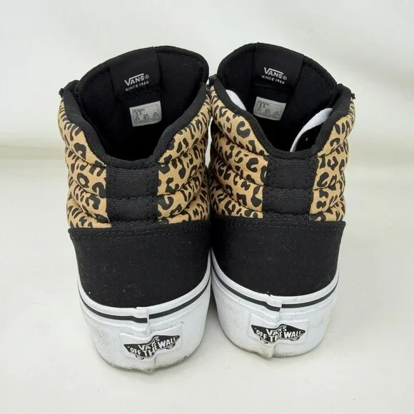Vans Ward Platform Cheetah Print Sneakers Shoes Black Tan Women’s Size 6.5 - Picture 4 of 7
